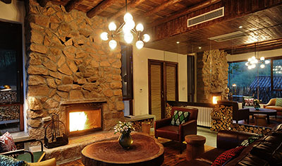 莫干山西坡山乡民宿燃木壁炉案例