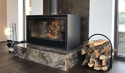 北京顺义I1000P别墅真火壁炉装修案例