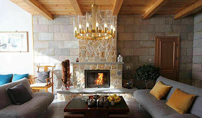 亚布力别墅民宿恺撒铸铁壁炉案例