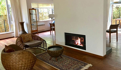 云南昆明别墅双面观火壁炉案例