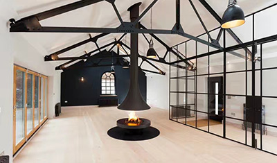 瑞典度假中心悬挂壁炉EVA992案例