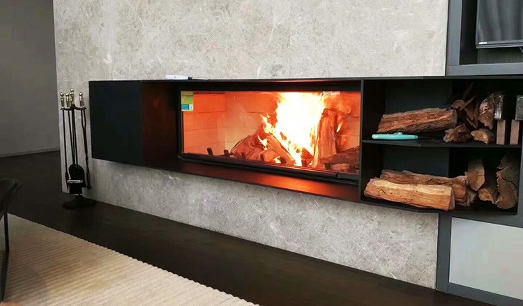 北京顺义恒大丽宫别墅F1600H真火壁炉案例