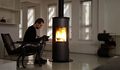 2018新品推荐：圆柱形燃木真火壁炉-洛基
