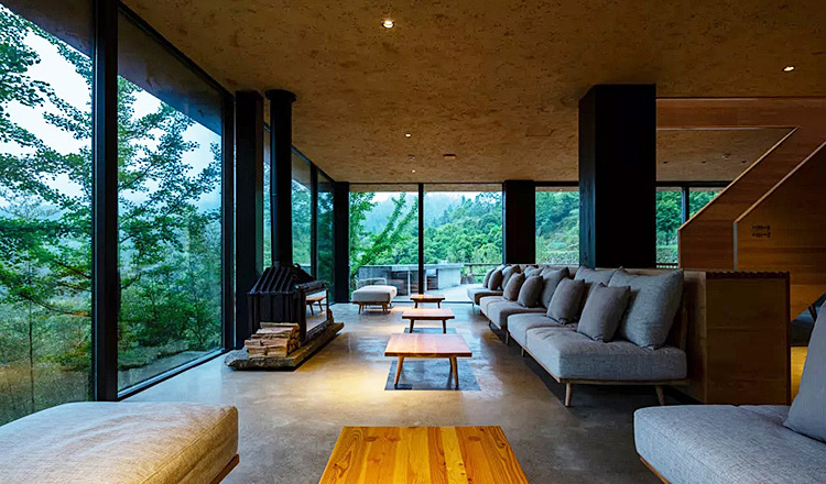 浙江桐庐大山初里民宿真火壁炉案例